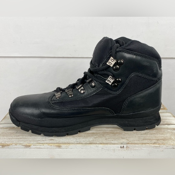 Timberland Euro Hiker field Boot Black leather and fabric. men’s Size 11M main image 8